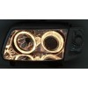 Φανάρια εμπρός angel eyes για Vw Polo 6N2 (1999-2001) - μαύρα , χωρίς λάμπες (Η7) - σετ 2τμχ.