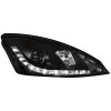 Φανάρια εμπρός led για Ford Focus (2001-2004) - black, με λάμπες (Η1) - σετ 2τμχ.