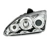 Φανάρια εμπρός angel eyes για Ford Focus (2005-2008) - chrome , με λάμπες (Η1) - σετ 2τμχ.