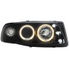 Φανάρια εμπρός angel eyes για Seat ibiza 6K (1993-2000) - μαύρα , με λάμπες (Η1) - σετ 2τμχ.