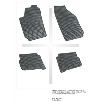 Λαστιχένια πατάκια Frogum για VW Polo (2002-2008) / SEAT Cordoba, Ibiza (2002-2008) / SKODA Fabia (1999-2008) - 4τμχ.