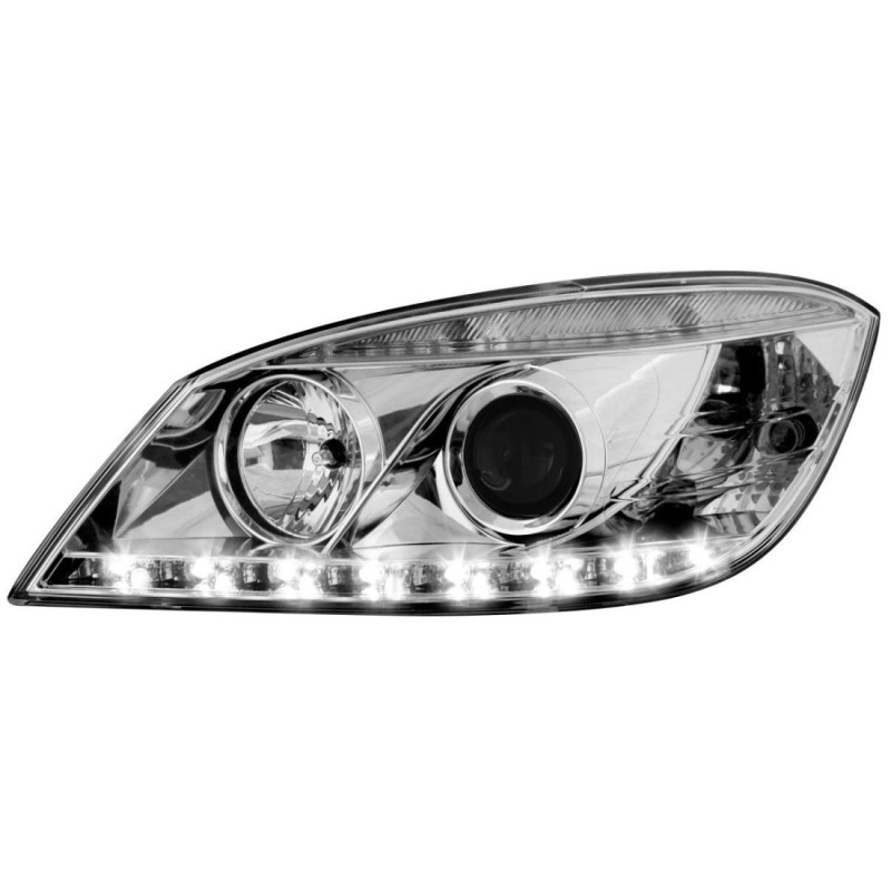 Φανάρια εμπρός led για Mercedes C-CLASS W204 (2011+) , με λάμπες (Η1) - σετ 2τμχ.