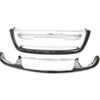 Εμπρόσθιο bull - bar και πίσω roll - bar  για Hyundai Santa Fe (2010-2012) - ασημένια