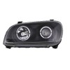 Φανάρια εμπρός angel eyes για Toyota Rav 4 (1994-2000) - μαύρα , με λάμπες (Η1) - σετ 2τμχ.