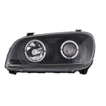 Φανάρια εμπρός angel eyes για Toyota Rav 4 (1994-2000) - μαύρα , με λάμπες (Η1) - σετ 2τμχ.