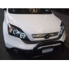 Φανάρια εμπρός angel eyes για Honda CR-V (2007-2012) - μαύρα , με λάμπες (Η1) - σετ 2τμχ.