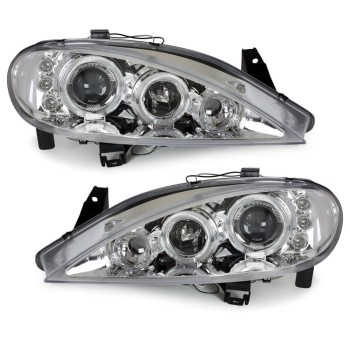 Φανάρια εμπρός angel eyes για Renault Megane (1999-2001) , με λάμπες (Η1) - σετ 2τμχ.