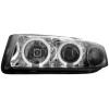 Φανάρια εμπρός angel eyes για Seat Leon /Toledo (1999-2004) - chrome , με λάμπες (Η1) - σετ 2τμχ.