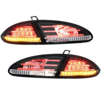 Πίσω φανάρια led για Seat Leon 1P (2005-2009) - black - σετ 2τμχ.