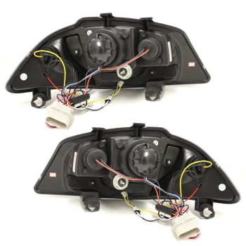 Φανάρια εμπρός led για Seat ibiza 6L (2003-2008) - chrome , με λάμπες (Η1) - σετ 2τμχ.