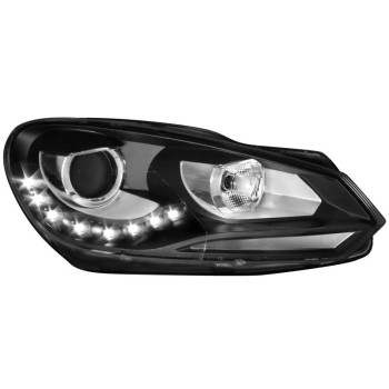 Φανάρια εμπρός led angel eyes για Vw Golf 6 , χωρίς λάμπες (Η7) - σετ 2τμχ.