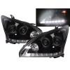 Φανάρια εμπρός led για Lexus RX330/350 (2003-2008) - μαύρα , με λάμπες (Η1) - σετ 2τμχ.