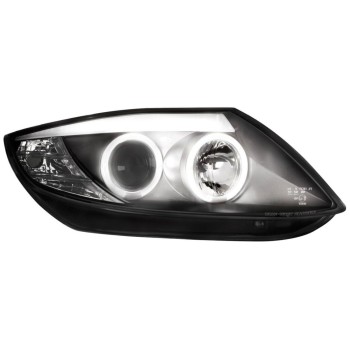 Φανάρια εμπρός angel eyes για BMW Z4 (2003-2009) - CCFL , chrome , με λάμπες (Η1) - σετ 2τμχ.