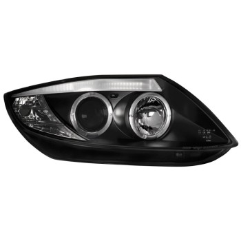 Φανάρια εμπρός angel eyes για BMW Z4 (2003-2009) - CCFL , μαύρα , με λάμπες (Η1) - σετ 2τμχ.