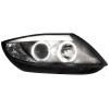 Φανάρια εμπρός angel eyes για BMW Z4 (2003-2009) - CCFL , μαύρα , με λάμπες (Η1) - σετ 2τμχ.