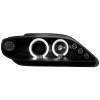 Φανάρια εμπρός led angel eyes για Citroen Xsara (1997-2000) - μαύρα , με λάμπες (Η1) - σετ 2τμχ.