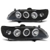 Φανάρια εμπρός angel eyes για Honda Accord (1998-2002) USA , μαύρα , με λάμπες (Η1) - σετ 2τμχ.