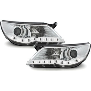 Φανάρια εμπρός led για Vw Tiguan (2007-2011) , με λάμπες (Η1) - σετ 2τμχ.