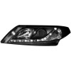 Φανάρια εμπρός led για Renault Laguna (2001-2005) - μαύρα , με λάμπες (Η1) - σετ 2τμχ.