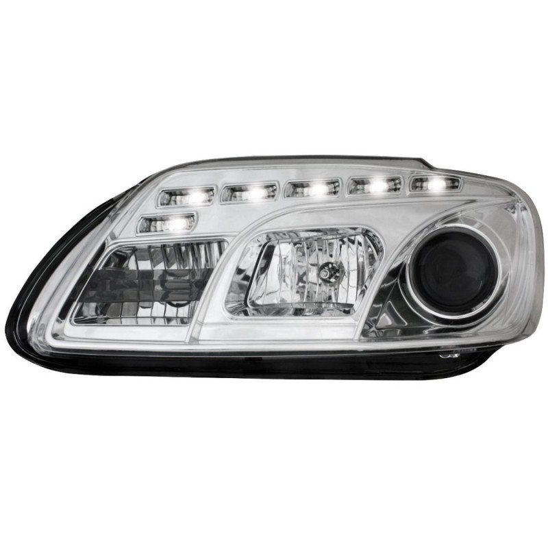 Φανάρια εμπρός led για Vw Touran / Caddy (2003-2006) , με λάμπες (Η1) - σετ 2τμχ.