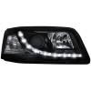 Φανάρια εμπρός led για Vw Transporter T5 (2003-2009) , black , με λάμπες (Η1) - σετ 2τμχ.