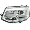 Φανάρια εμπρός led για Vw Transporter T5 (2003-2009) - chrome , με λάμπες (Η1) - σετ 2τμχ.