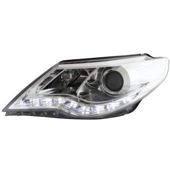 Φανάρια εμπρός led για Vw Passat CC (2008-2012) - chrome , με λάμπες (Η1) - σετ 2τμχ.