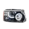 Φανάρια εμπρός led angel eyes για Land Rover /Range Rover Sport ((2009+) - μαύρα , με λάμπες (Η1) - σετ 2τμχ.