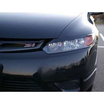 Φρυδάκια φαναριών για  Honda Civic  (2006+) - 2 πορτο - μαύρα