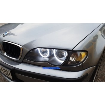 Δαχτυλίδια angel eyes για  BMW E46 coupe (1998-2003) / BMW E46 Sedan, Combi (1998-2005) - lightbar design - Λευκό χρώμα