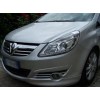 Φανάρια εμπρός led για Opel Corsa D (2006-2010) - χρωμίου , με λάμπες (Η1) - σετ 2τμχ.