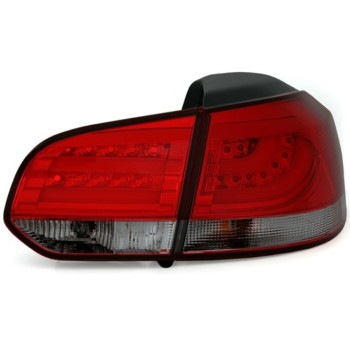 Πίσω φανάρια led για Vw Golf 6 ledbar - φιμέ φλας - σετ 2τμχ.