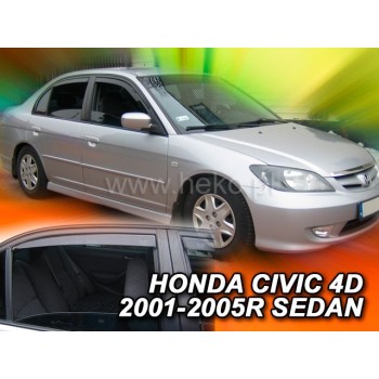 Ανεμοθραύστες για  Honda Civic VII (2001-2005) sedan - 4 τμχ. εμπρός και πίσω