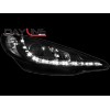 Φανάρια εμπρός led για Peugeot 207 (2006-20012) - μαύρα , με λάμπες (Η1) - σετ 2τμχ.