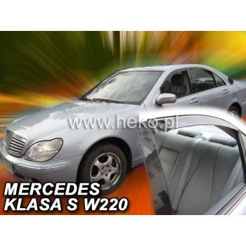 Ανεμοθραύστες για Mercedes S-Class W220  (1999-2005) sedan - 4 τμχ. εμπρός και πίσω ( long)