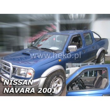 Ανεμοθραύστες για Nissan Navara / Pick Up (2001-2005) μονή / διπλή / μιάμιση καμπίνα - 2 τμχ. εμπρός