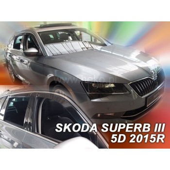 Ανεμοθραύστες για Skoda Superb (2002-2008) sedan - 4 τμχ εμπρός και πίσω