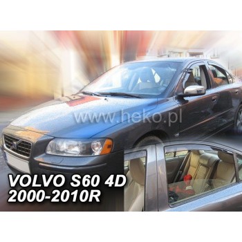 Ανεμοθραύστες για Volvo S60 (2000-2010) sedan - 4 τμχ εμπρός και πίσω