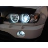 Δαχτυλίδια angel eyes για  BMW X5 (1999-2005) - Λευκό χρώμα