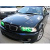 RGB δαχτυλίδια angel eyes led για BMW E46 coupe (2003+) - με εναλλαγή χρωμάτων