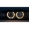 Φανάρια εμπρός angel eyes για Bmw E36 (1991-2000) 2d coupe - μαύρα , χωρίς λάμπες (Η7/H7) - σετ 2τμχ.