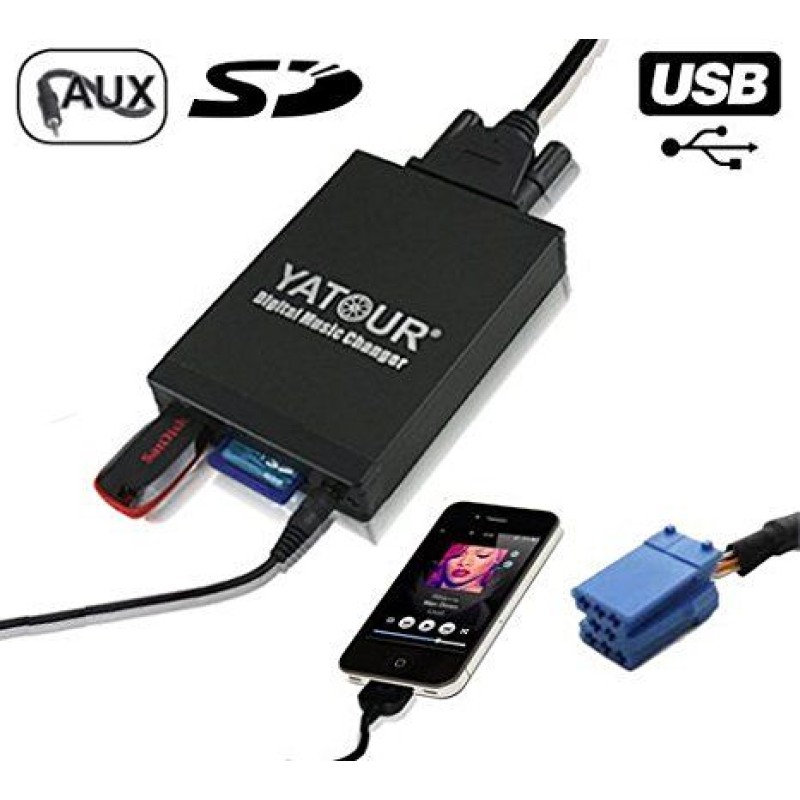 USB / MP3 Changer για Vw Golf 4 /  Bora / Passat / Polo / T5 / Sharan / Beetle / Audi A2, A3, A4, A6, A8, TT/SEAT Alhambra, Arosa,Cordoba, Ibiza,Leon,Toledo/Skoda Fabia,Octavia, Superb -με 8 pin port