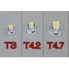 Led λάμπα τύπου T3 2W μπλε - 1τμχ.