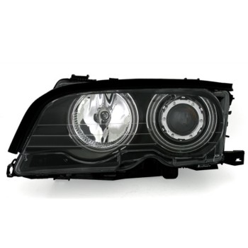 Φανάρια εμπρός angel eyes για BMW E46 coupe και cabrio (1999-2003) - χωρίς φλας , με λάμπες (Η1) - σετ 2τμχ.