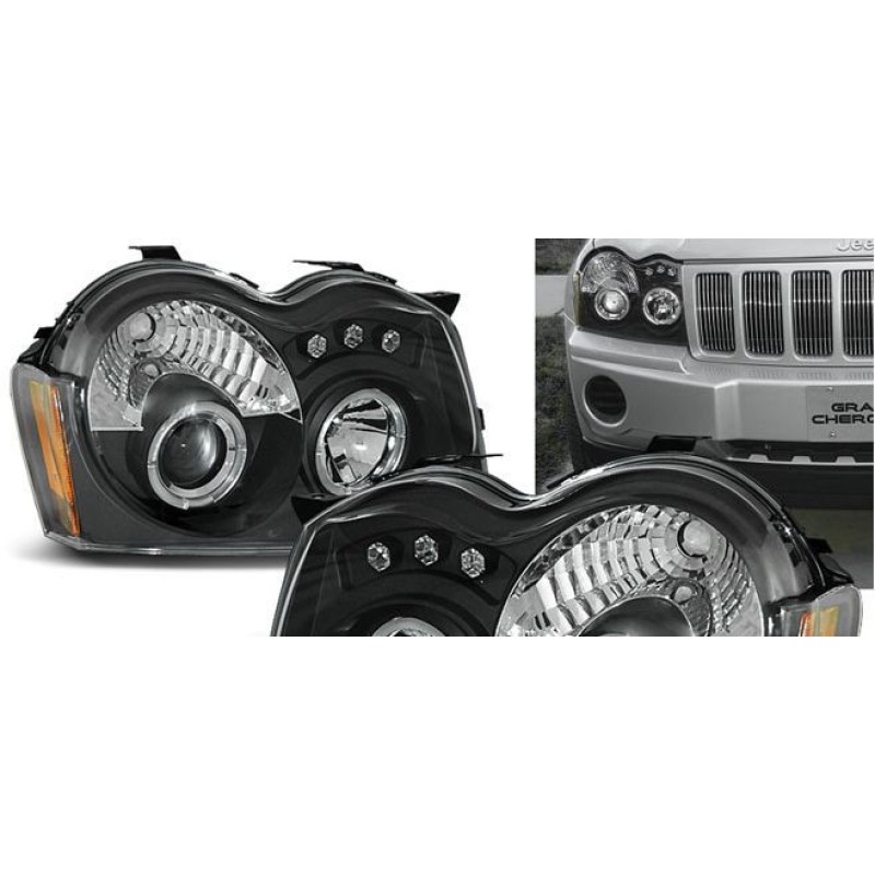 Φανάρια led angel eyes για Jeep Grand Cherokee  (2008-2010)