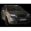 Φανάρια εμπρός led για Vw Touran / Caddy (2003-2006) , μαύρα , με λάμπες (Η1) - σετ 2τμχ.