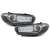 Φανάρια εμπρός led για Vw Scirocco (2008+) - μαύρα , χωρίς λάμπες (Η7) - σετ 2τμχ.