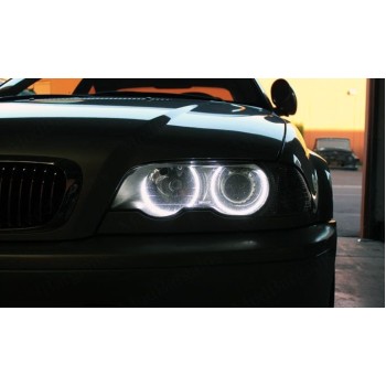 Δαχτυλίδια angel eyes για  BMW E46 (1998-2005) με 60 led - Λευκό χρώμα