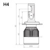 Led λάμπες 9004 / 9007 για μεσαία και μεγάλα φώτα 7600 lumen , 36 Watt - COB 6000K - 2τμχ.