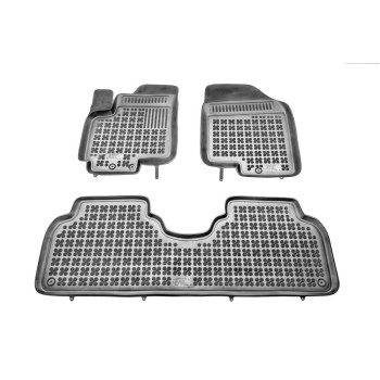 Λαστιχένια πατάκια Rezaw Plast για HYUNDAI IX20 (2010-2018) / KIA Venga (2009-2017) - τύπου σκαφάκι - 3τμχ.